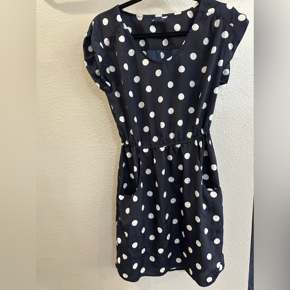 3 for $10. GAP Dark Blue Dress with White Dots